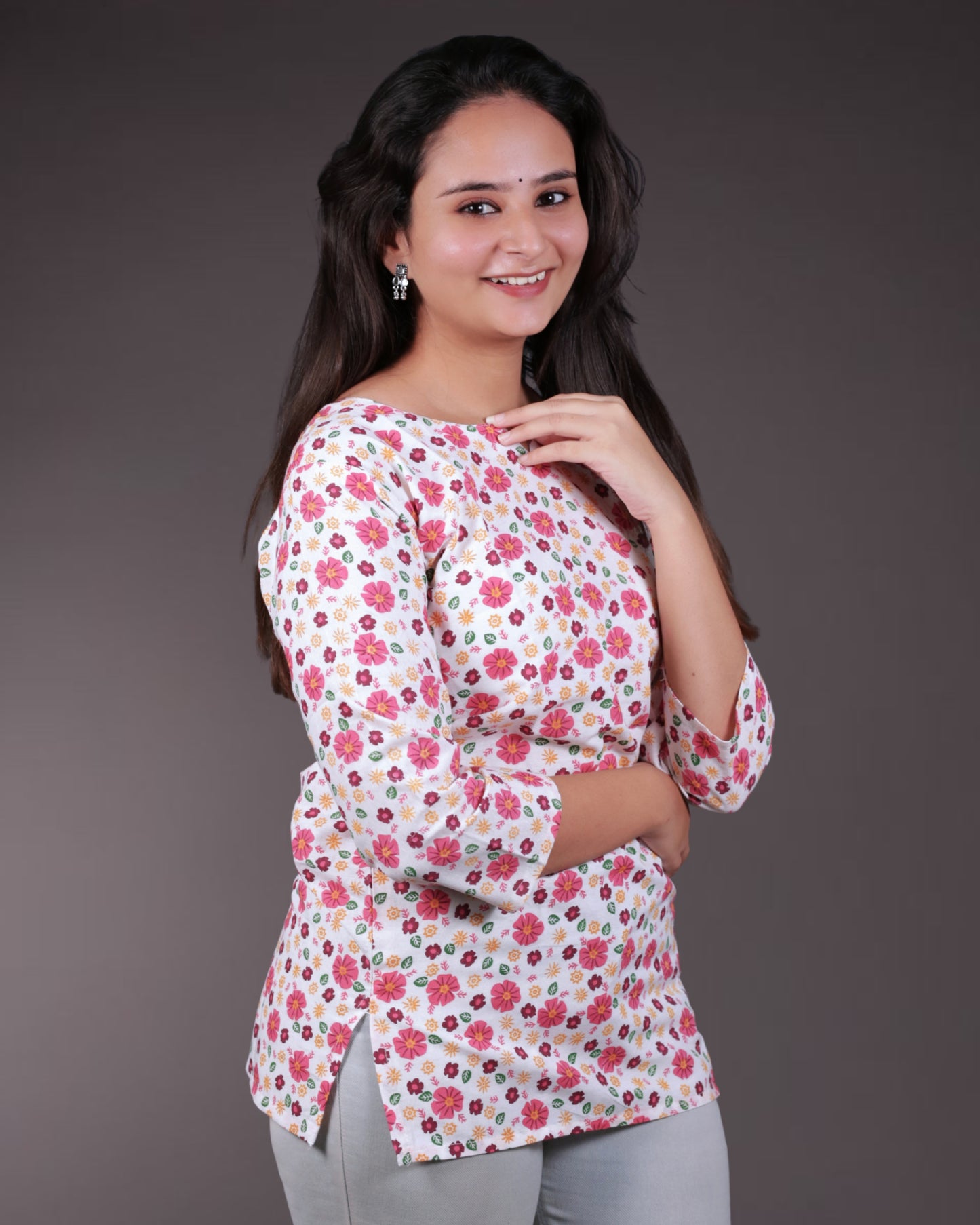 Floral Short Kurti