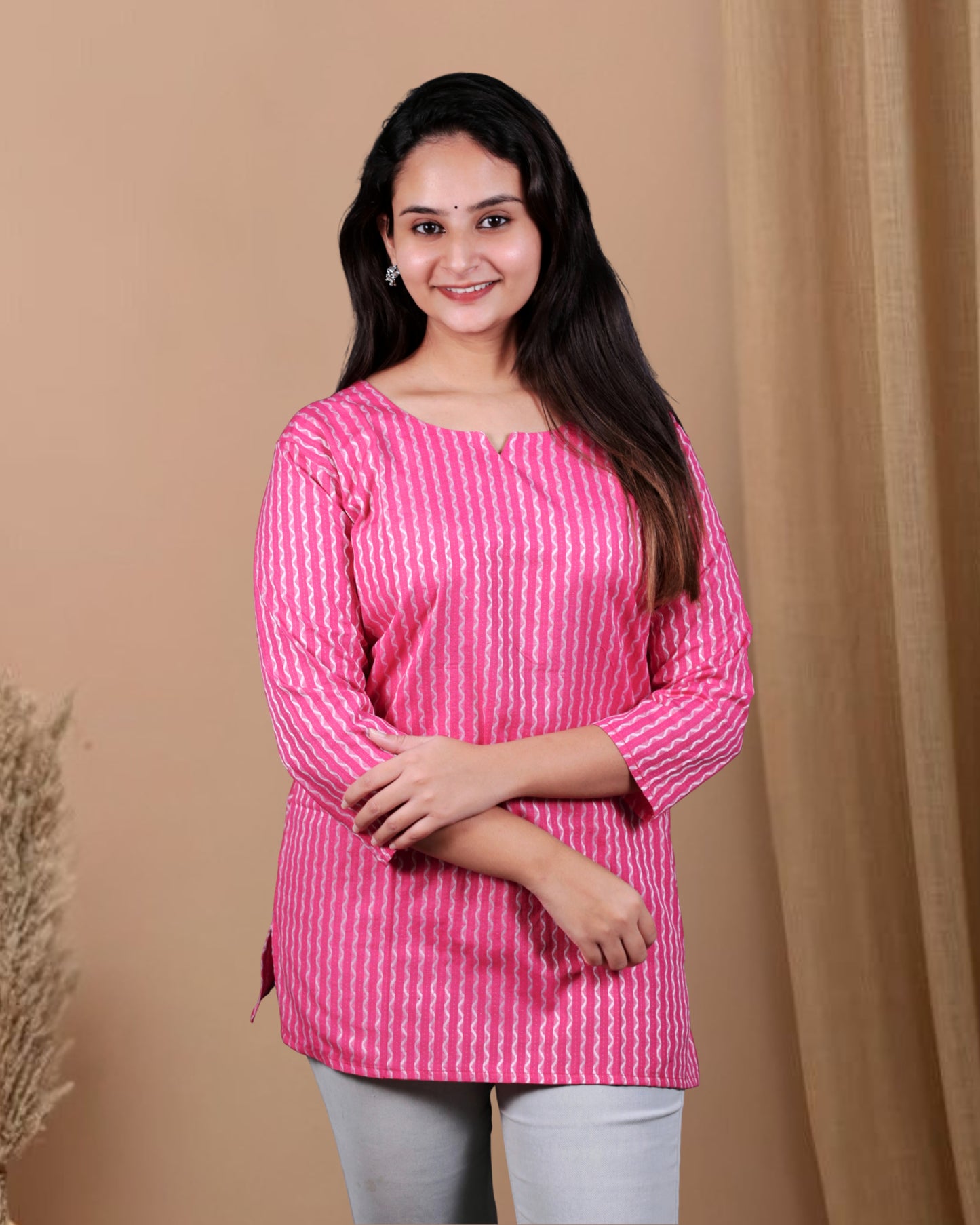 Dark Pink Short Kurti