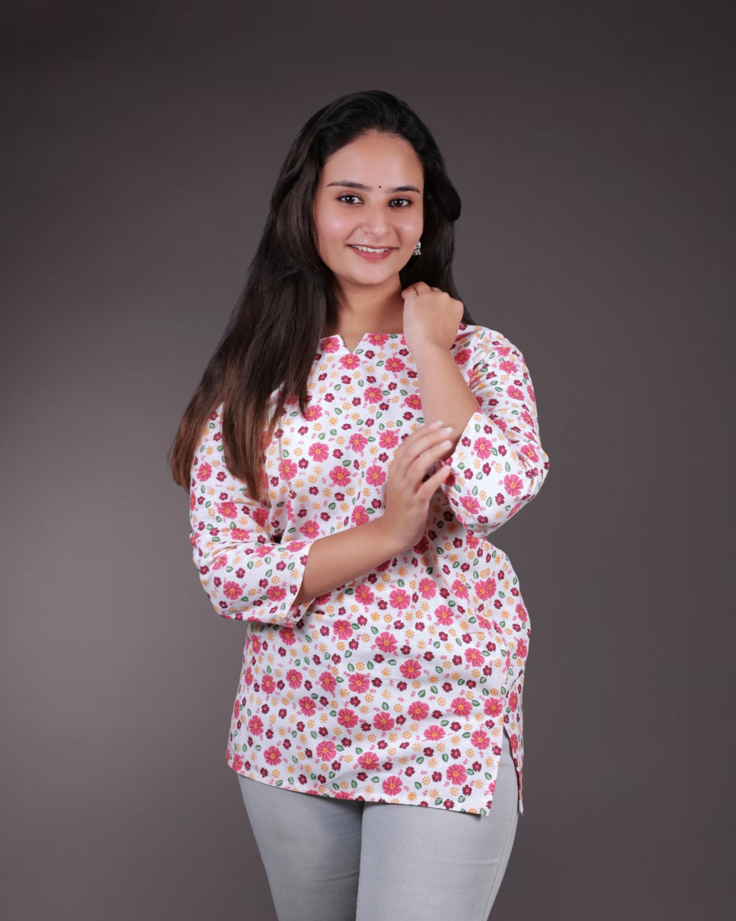 Floral Short Kurti