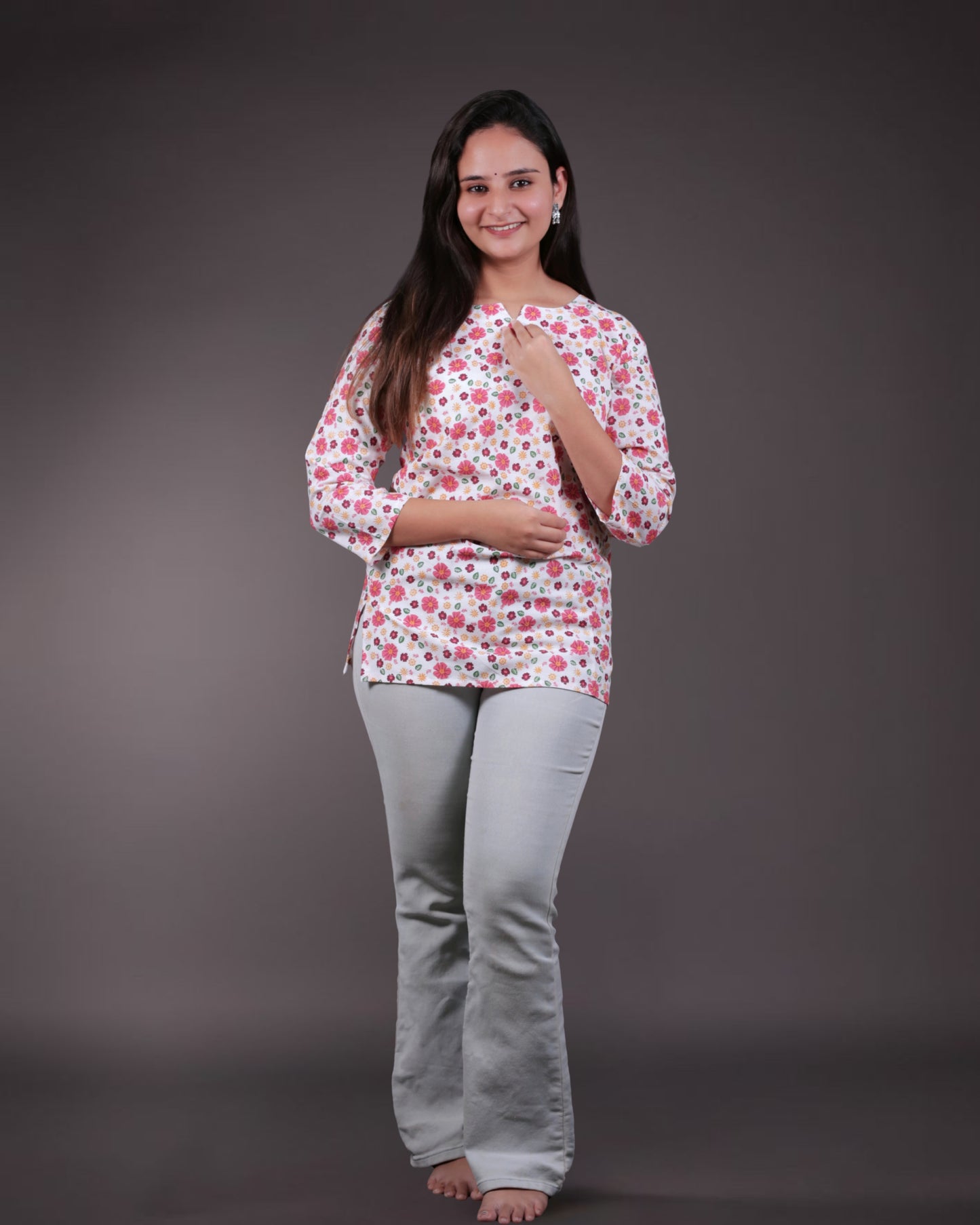 Floral Short Kurti